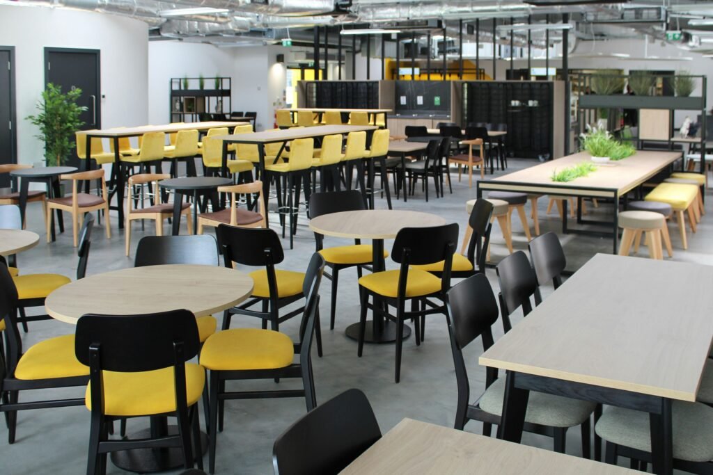 Shared office break area