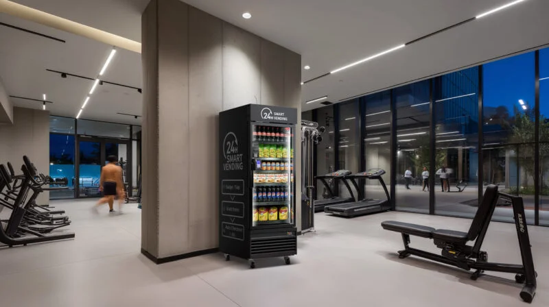 HAHA smart cooler in a gym